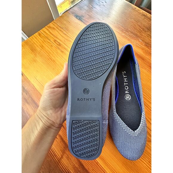 Rothy’s Women's 8 “The Flat” Birdseye in Blue Cobalt Round Toe - Picture 4 of 9